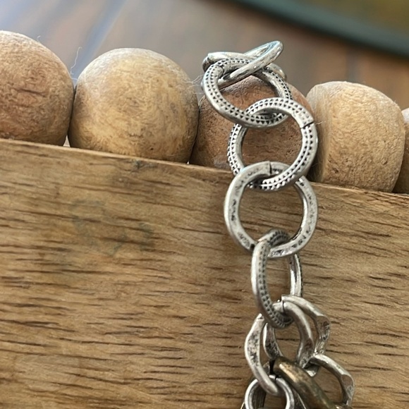 Urban Outfitters chunky linked necklace collar choker spike bib edgy - Picture 10 of 15